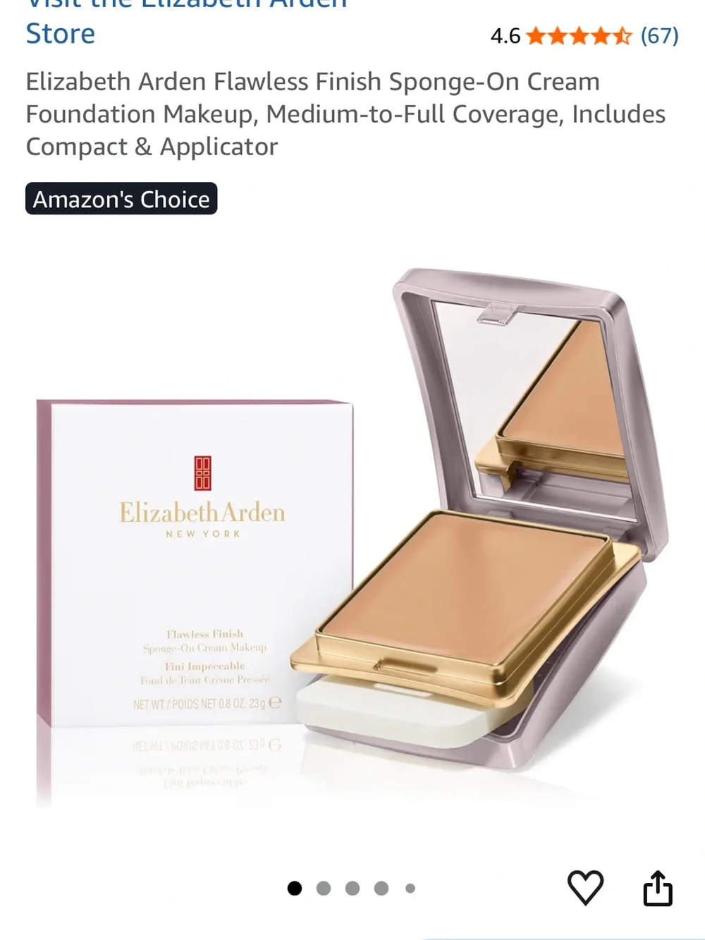 Elizabeth Arden Flawless Finish Sponge-On Cream Foundation — Gentle Beige